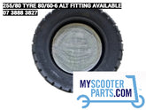 255/80 Tuovt scooter tyre with deep tread for off-road grip"
"All-terrain